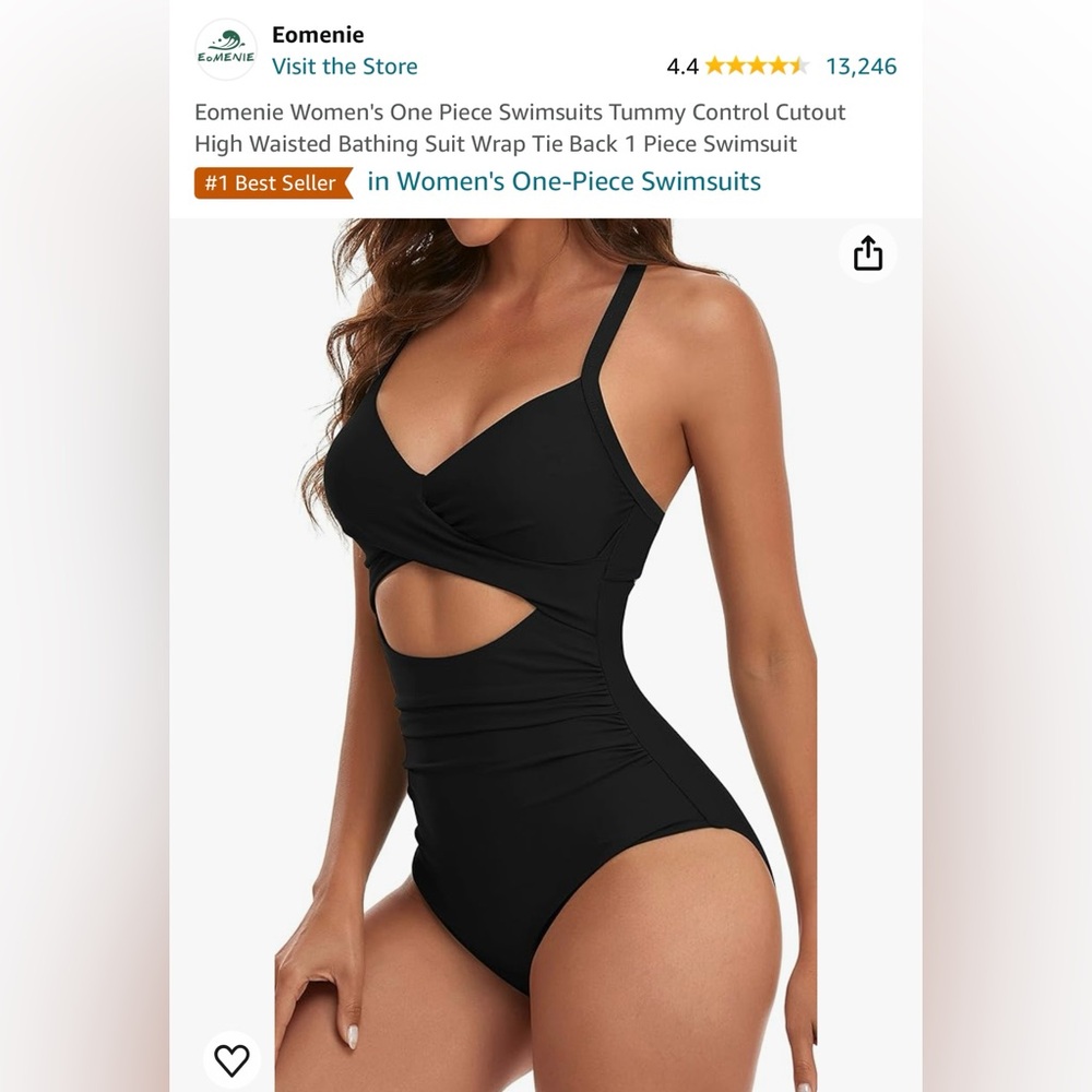 One piece Black bikini size S